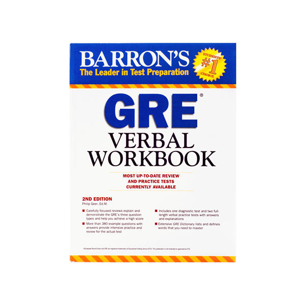 خرید کتاب Barrons GRE Verbal Workbook second Edition